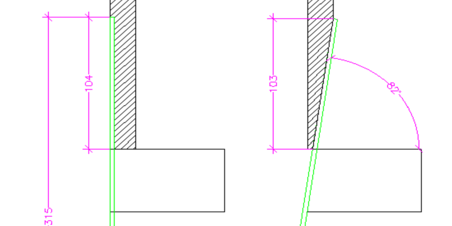 bútorlap szögvágás 45° feletti lap esetén